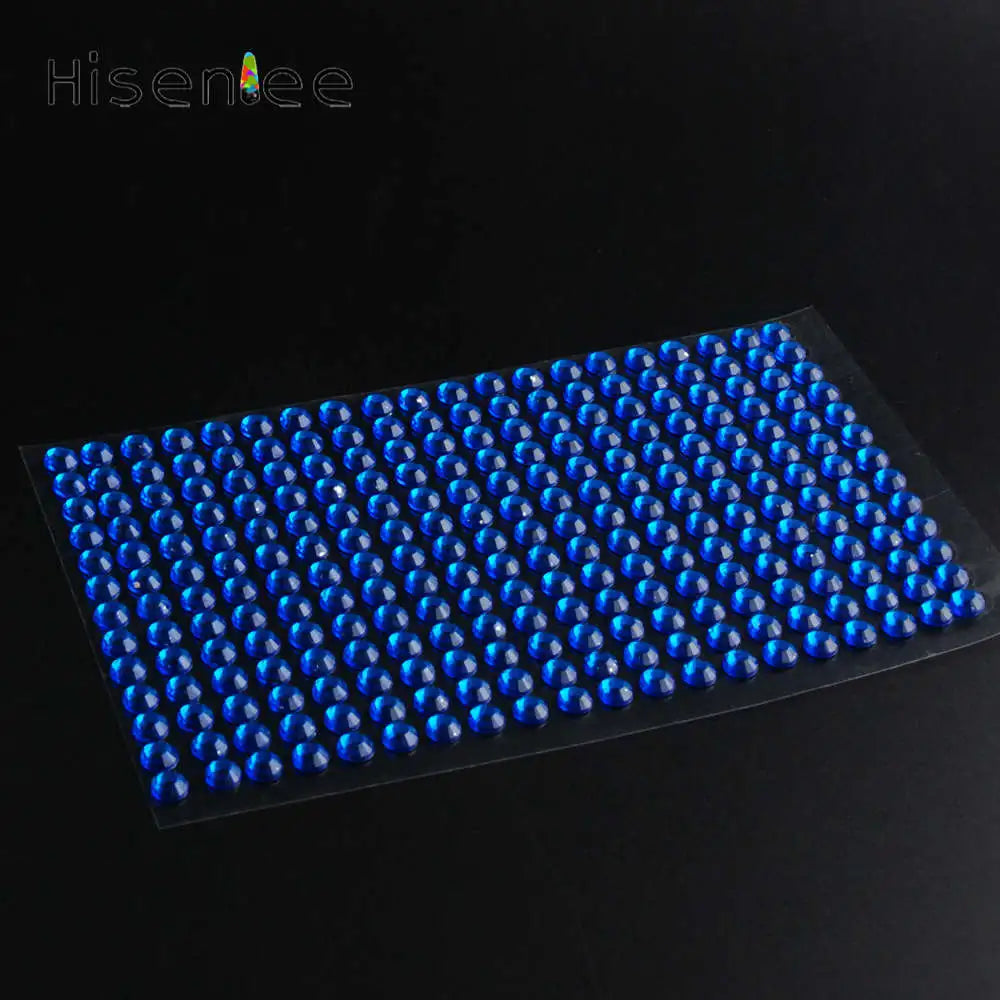 260-Piece Peel & Stick 6mm Crystal Rhinestones – 12 Colors