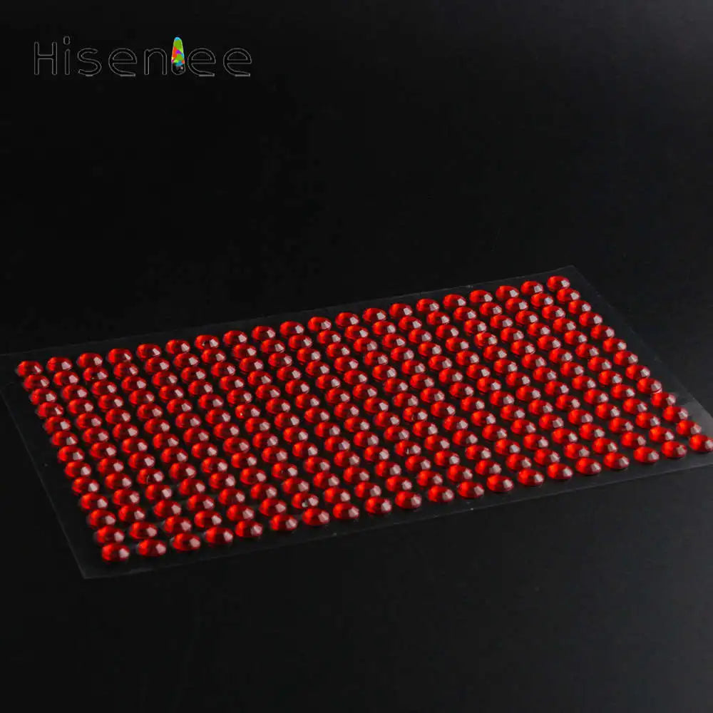 260-Piece Peel & Stick 6mm Crystal Rhinestones – 12 Colors
