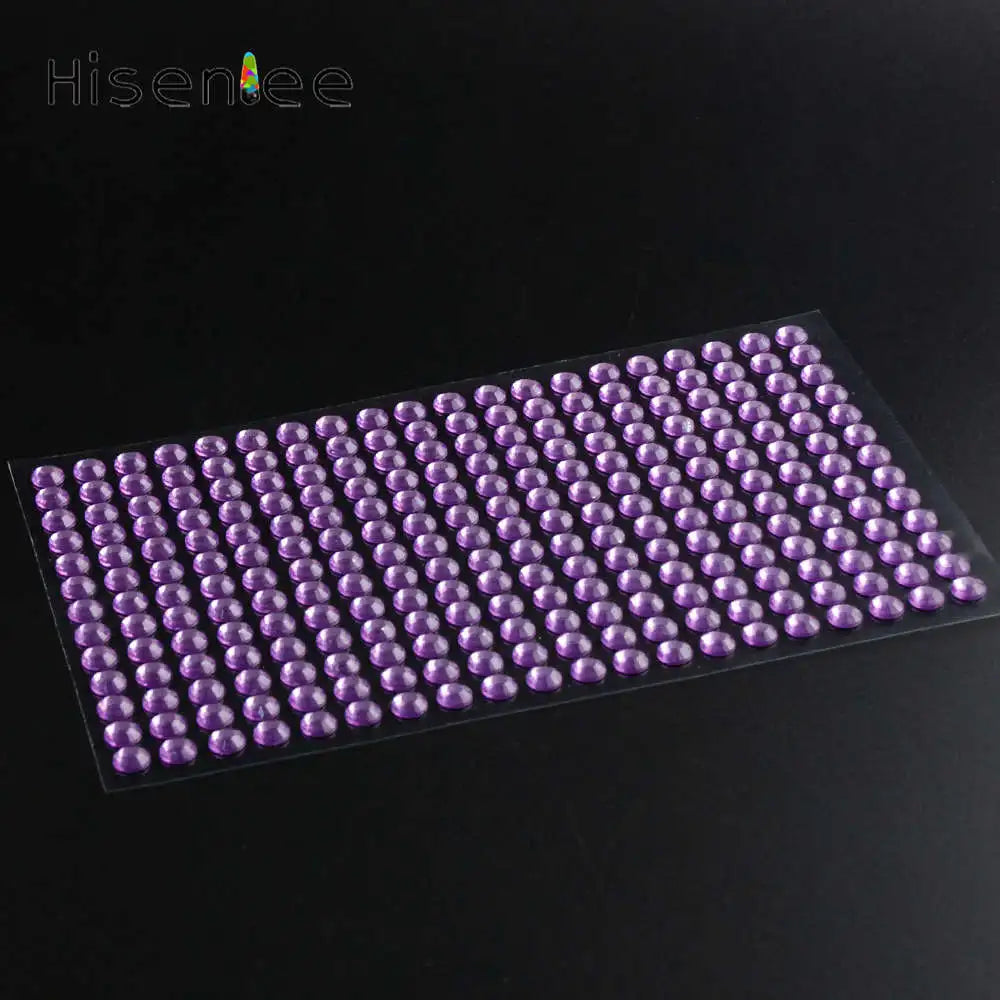 260-Piece Peel & Stick 6mm Crystal Rhinestones – 12 Colors