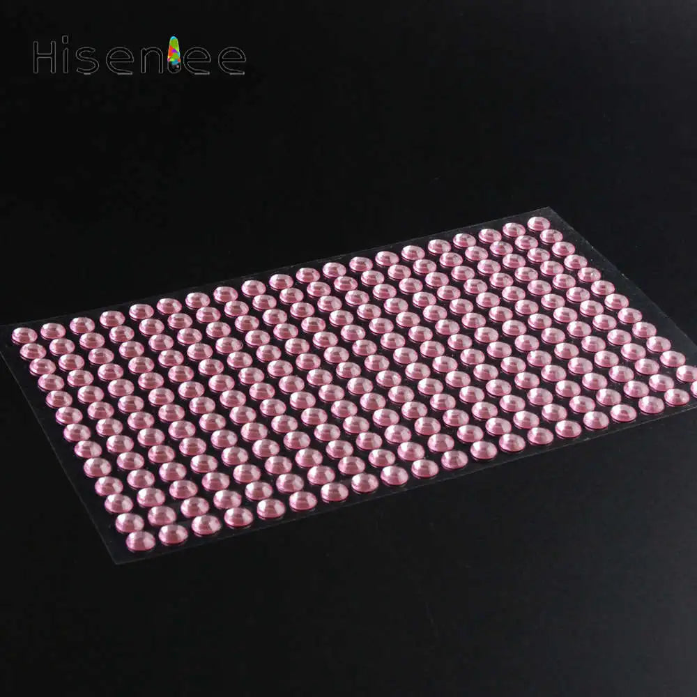 260-Piece Peel & Stick 6mm Crystal Rhinestones – 12 Colors