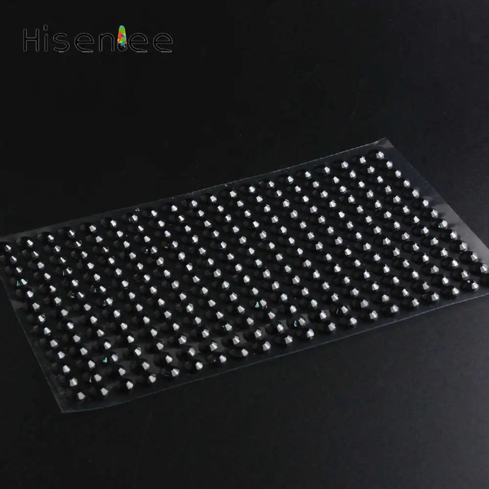 260-Piece Peel & Stick 6mm Crystal Rhinestones – 12 Colors
