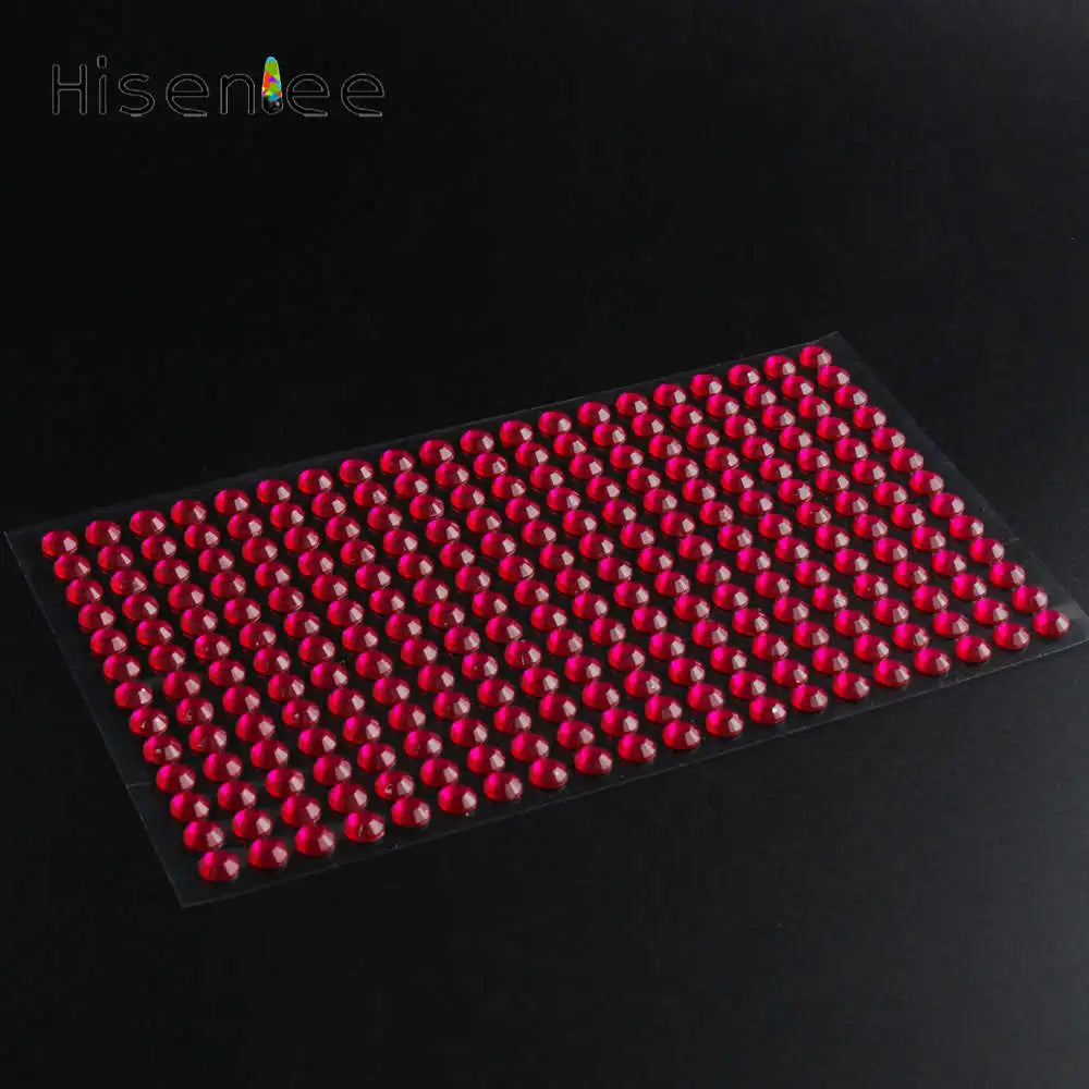 260-Piece Peel & Stick 6mm Crystal Rhinestones – 12 Colors