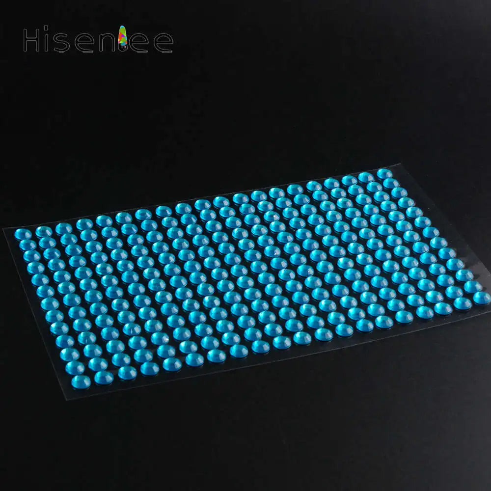 260-Piece Peel & Stick 6mm Crystal Rhinestones – 12 Colors