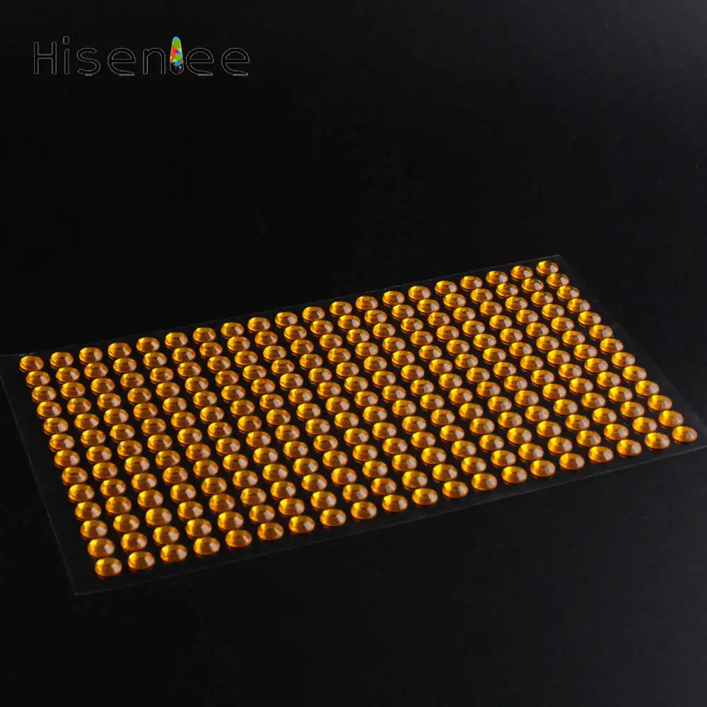 260-Piece Peel & Stick 6mm Crystal Rhinestones – 12 Colors