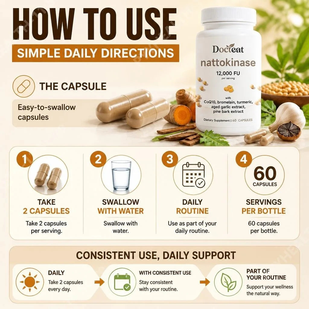 Docteat Nattokinase 12,000 FU Capsules