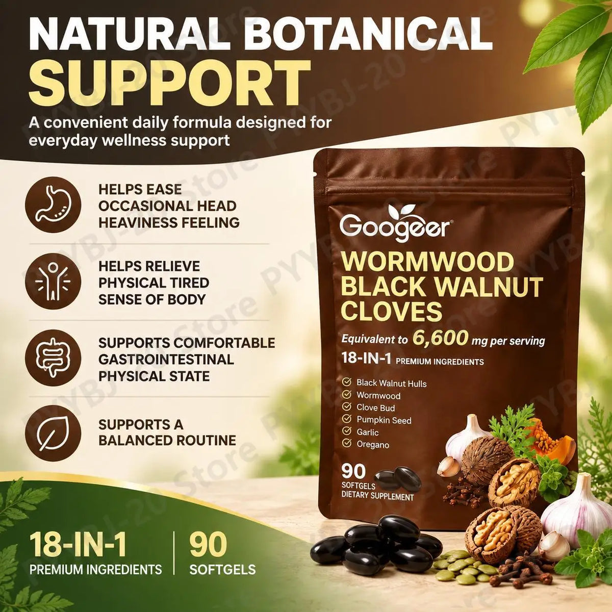 Wormwood Black Walnut Cloves Softgels