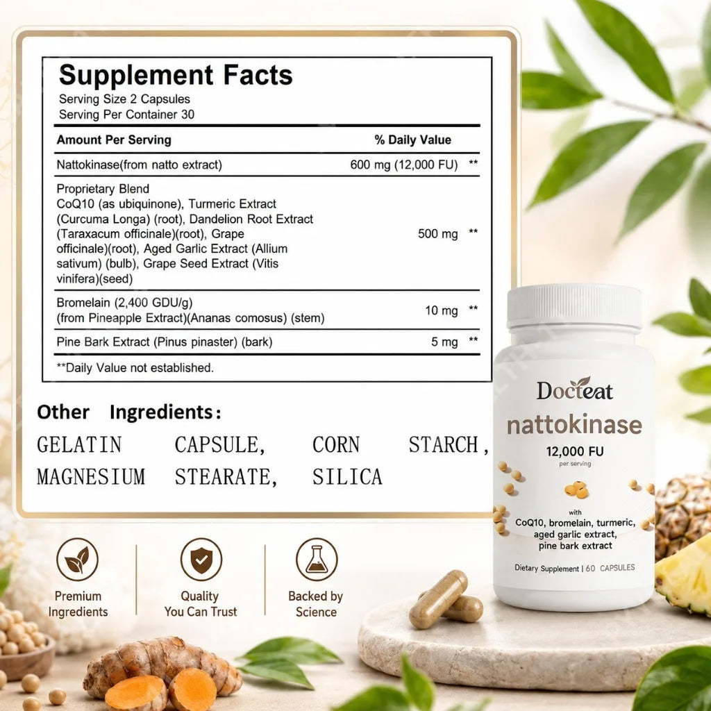Docteat Nattokinase 12,000 FU Capsules